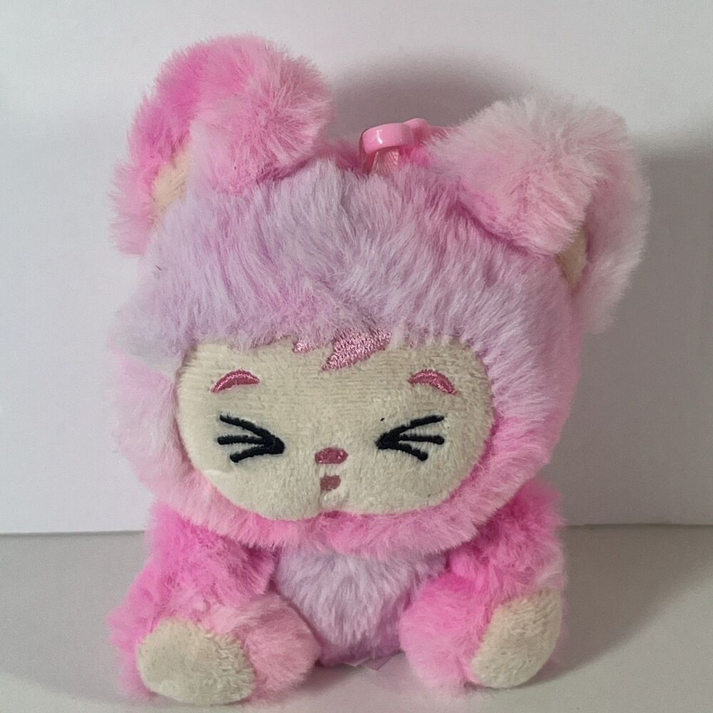 2025 Pink Labubu VIVI Lababies Plush Keychain Mini Baby